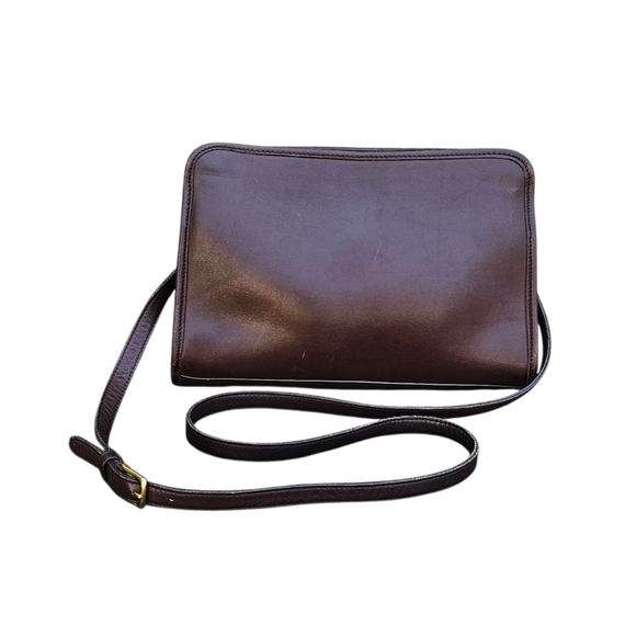 Coach Vintage Sutton Zip Bag Mahogany Brown Leather Crossbody 9814 - Picture 2 of 9